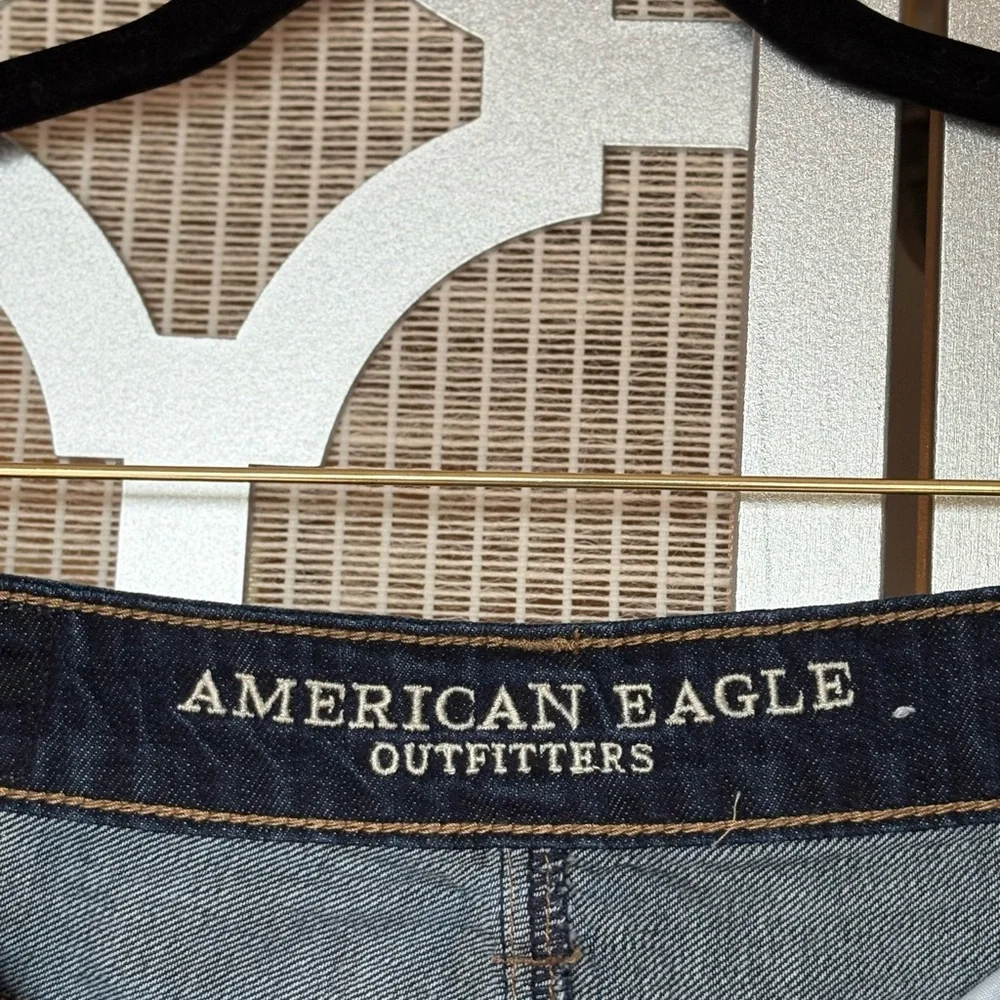 American Eagle Outfitters Dark Blue Denim Mini Skirt - Picture 8 of 9